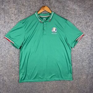 Ryder Cup Golf Polo Shirt Mens XL Green Team 2023 Marco Simone Rome Italy
